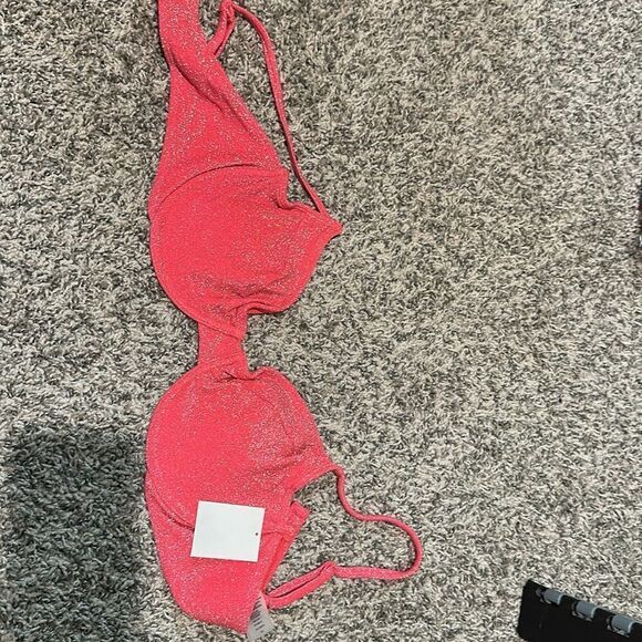 Good American NWT Sparkle Demi Top Hot Pink size 3/ Large - Picture 7 of 9